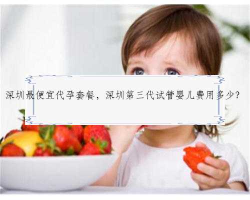 深圳最便宜代孕套餐，深圳第三代试管婴儿费用多少？