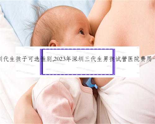 深圳代生孩子可选性别,2023年深圳三代生男孩试管医院费用一览